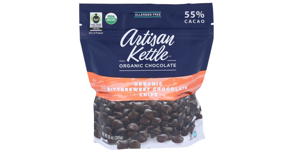 Artisan Kettle Chocolate Chips, Bittersweet, Organic Azure Standard