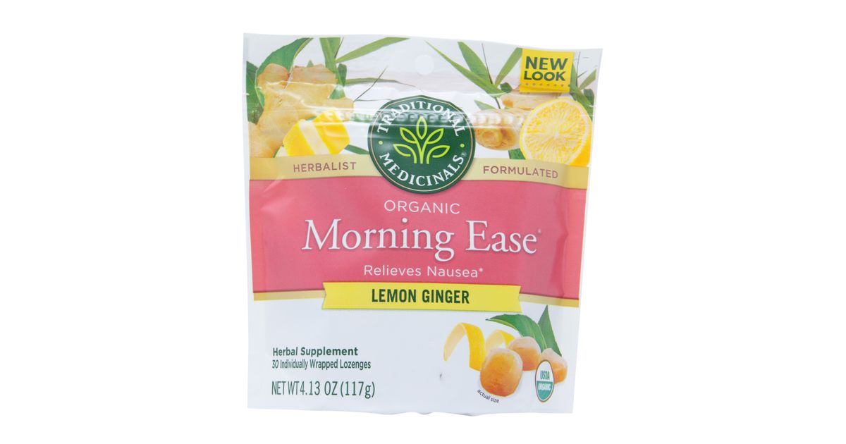 Traditional Medicinals Morning Ease Lemon Ginger Lozenges, Organic Azure Standard