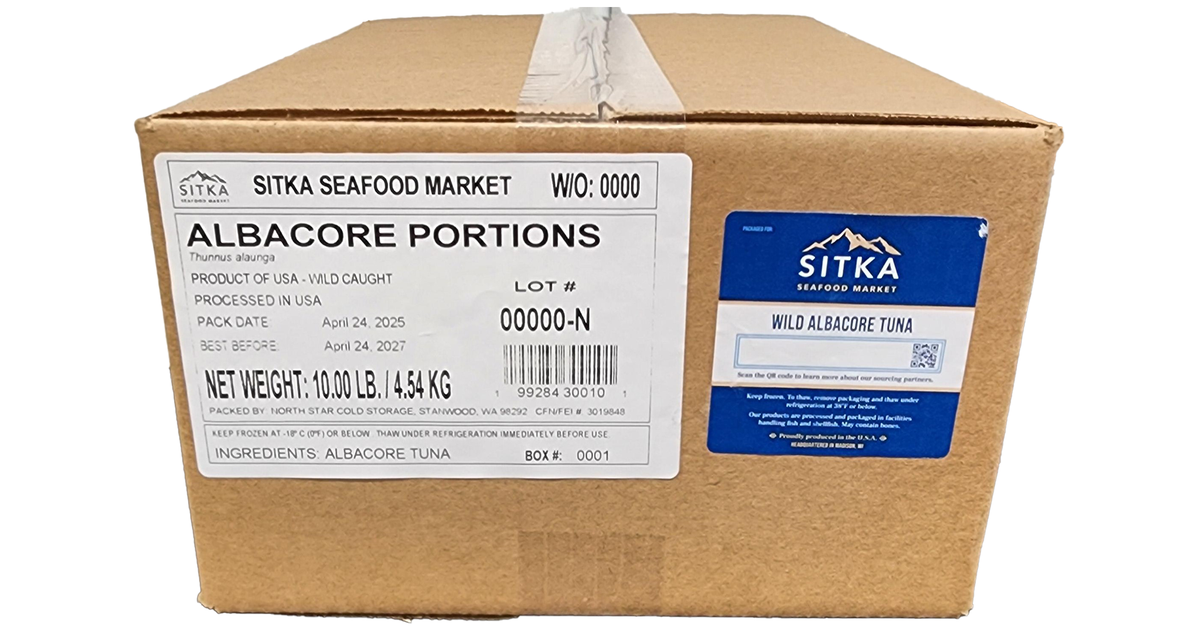 Sitka Seafood Market Albacore Tuna, Random Weight, Frozen - Azure