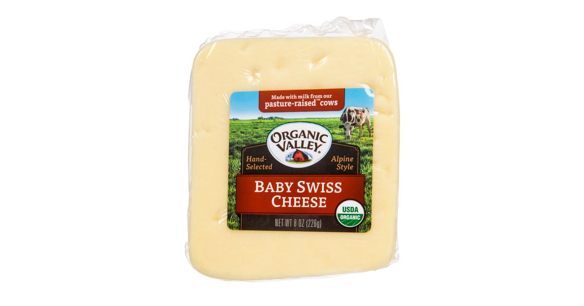 Organic Valley Baby Swiss Cheese, Organic - Azure Standard