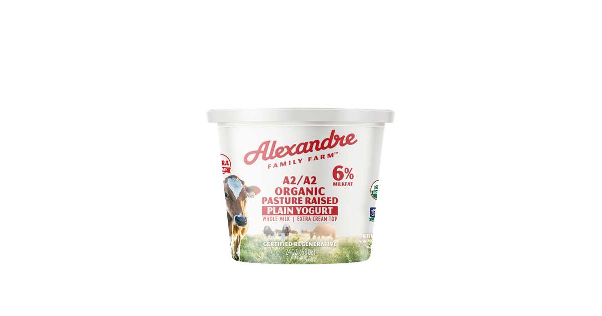 Alexandre Family Farm Yogurt, A2, Plain, Whole Milk, Extra Cream