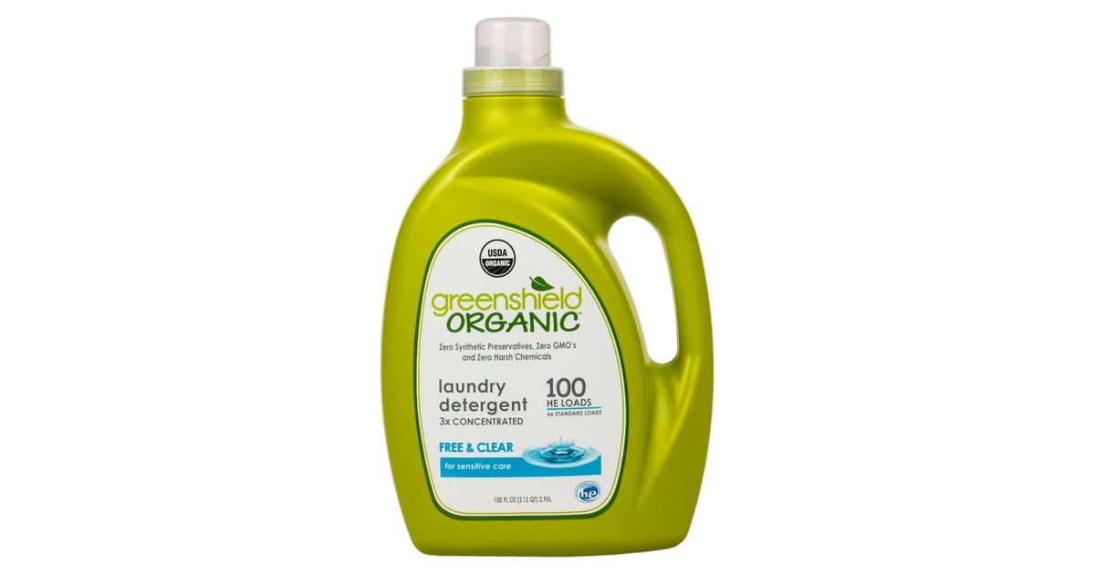 GreenShield Organic Laundry Detergent HE, Free & Clear, Organic