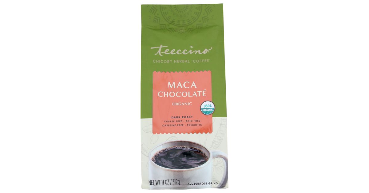 Teeccino Maca Chocolate, Chicory, Herbal Coffee, Organic - Azure