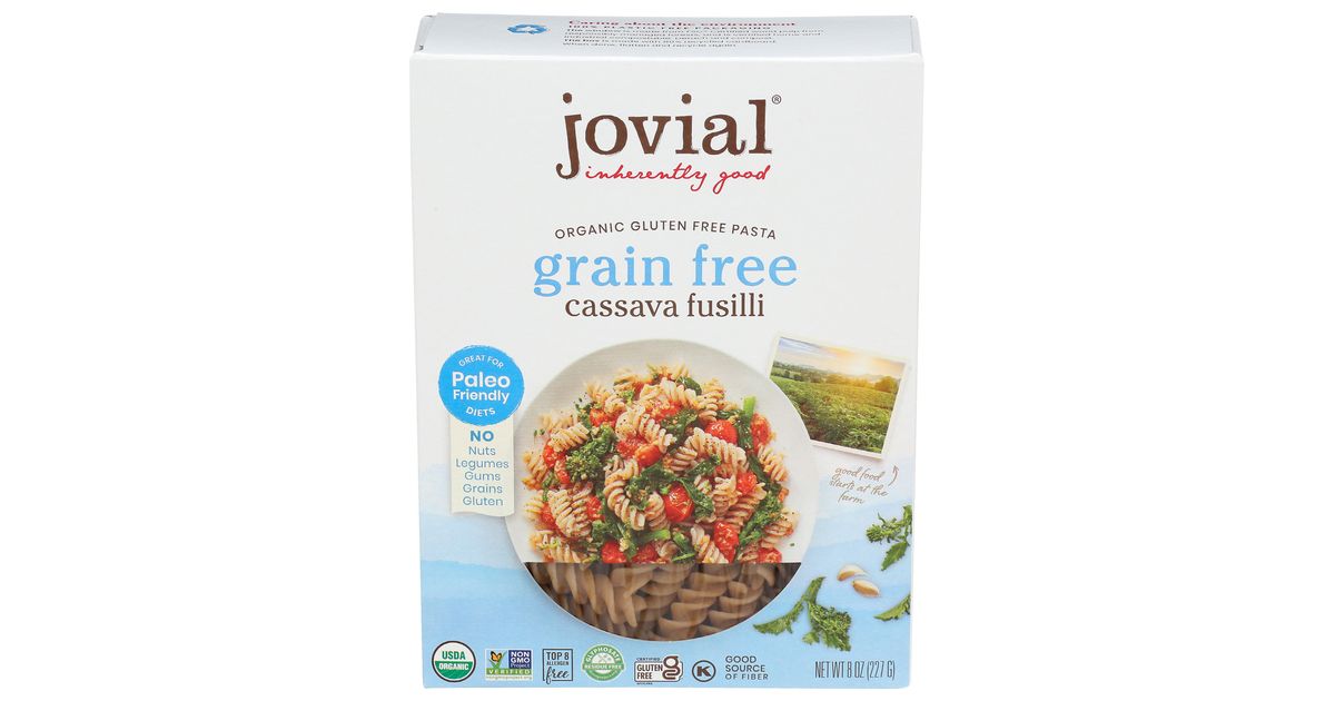 Jovial Foods Pasta, Fusilli, Cassava, GF, Organic Azure Standard