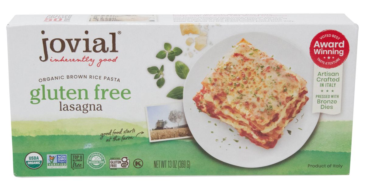 Jovial Foods Pasta, Brown Rice, Lasagna, Organic, GF Azure Standard