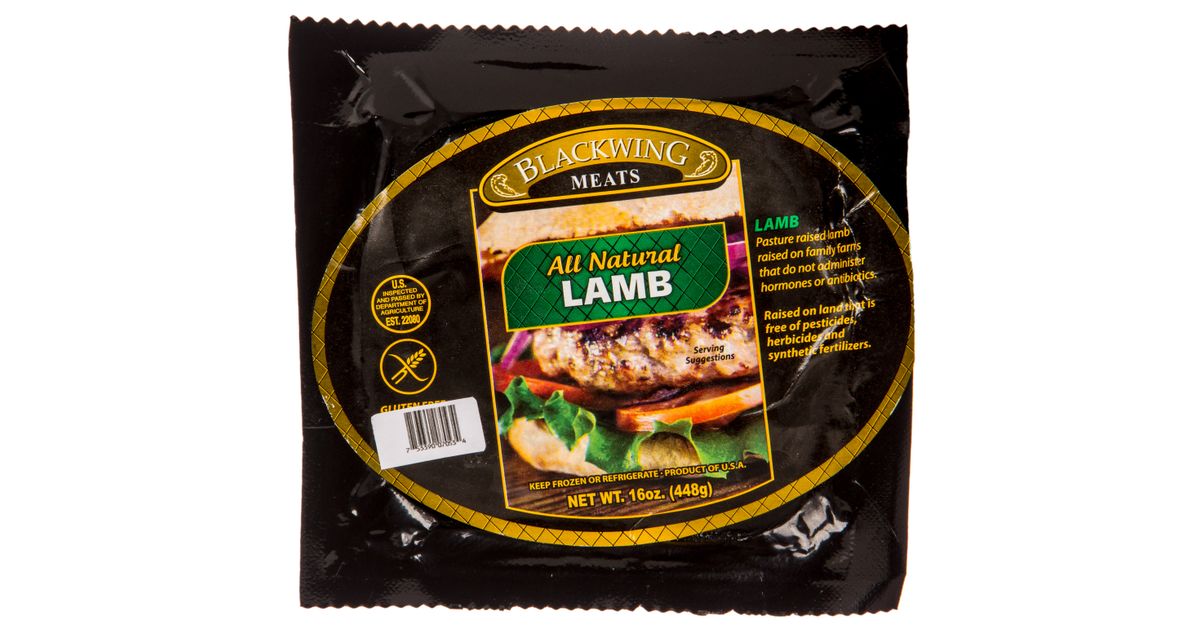 Blackwing Quality Meats Lamb, Ground, Frozen, Natural Azure Standard
