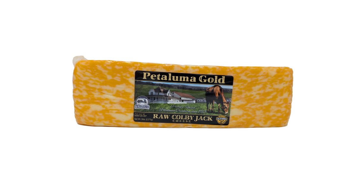 Petaluma Gold Colby Jack Cheese, Raw, Grass-fed, Random Weight