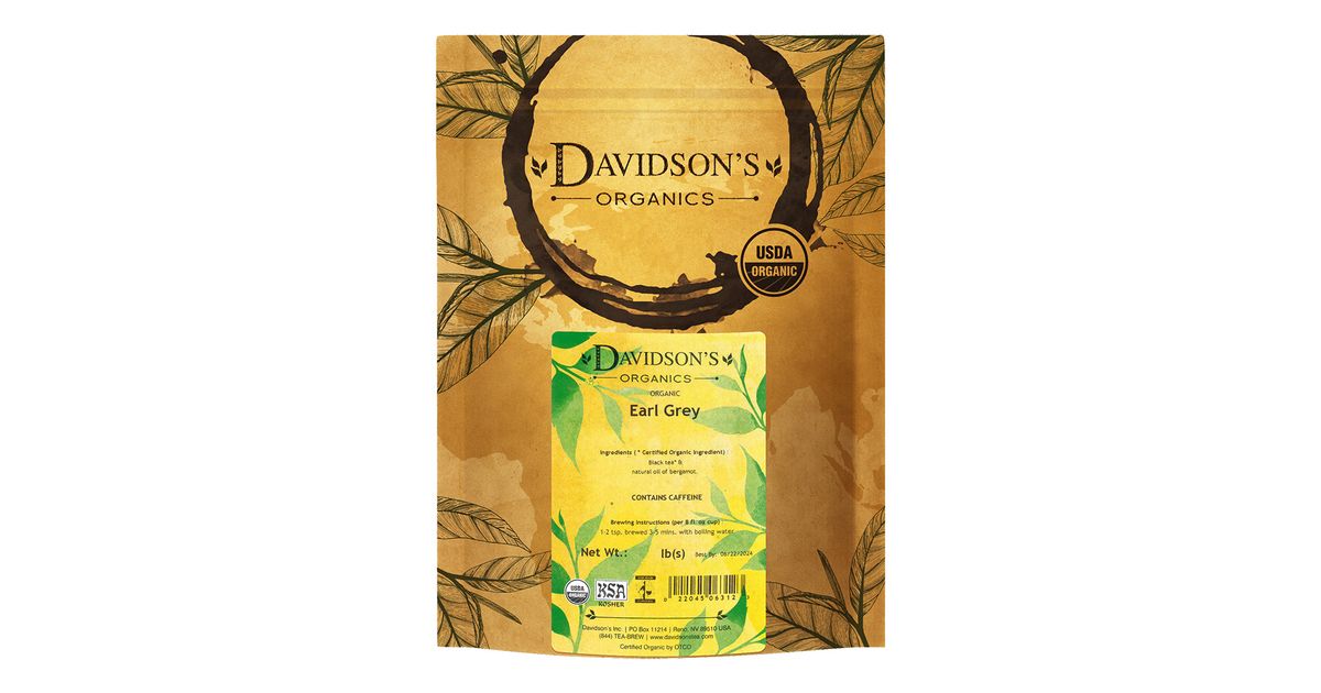 Davidson's Organics Tea, Loose Leaf, Earl Grey, Organic - Azure Standard