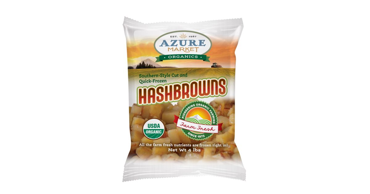 Azure Market Organics Hashbrowns, Southern Style, Frozen, Organic