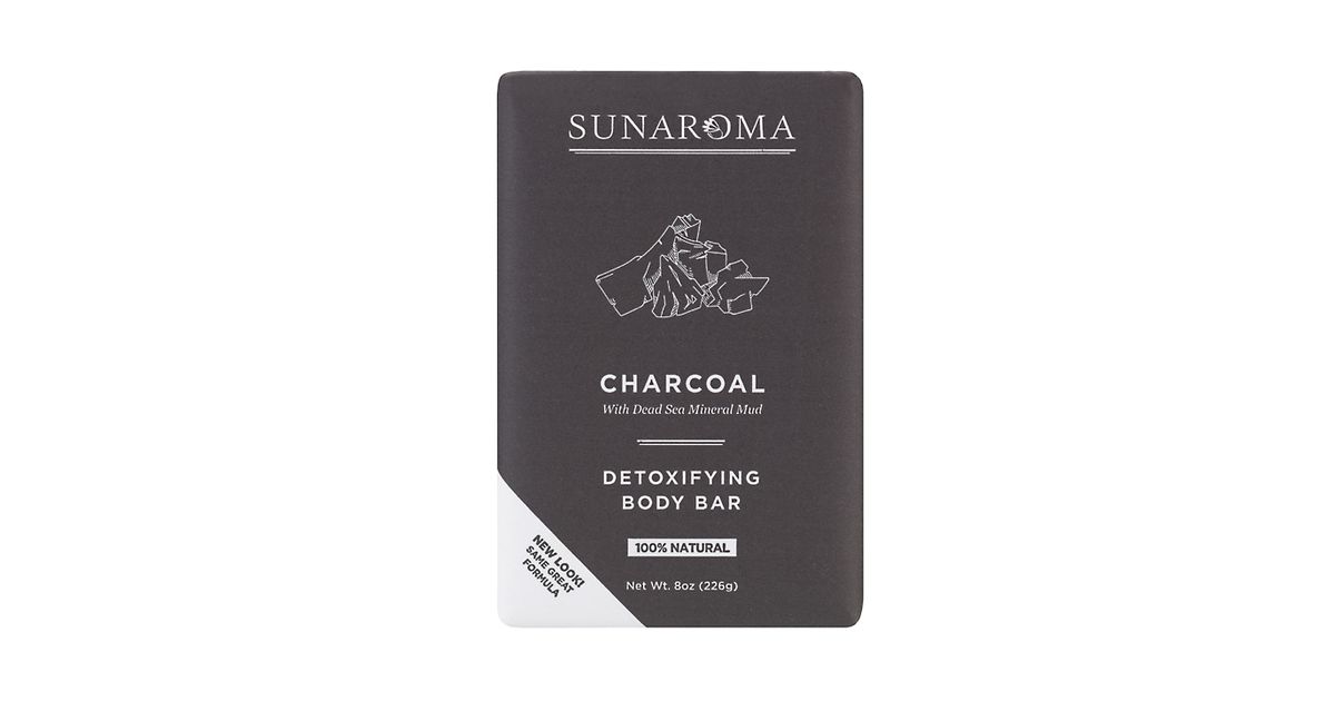 Sunaroma Bar Soap, Charcoal Azure Standard