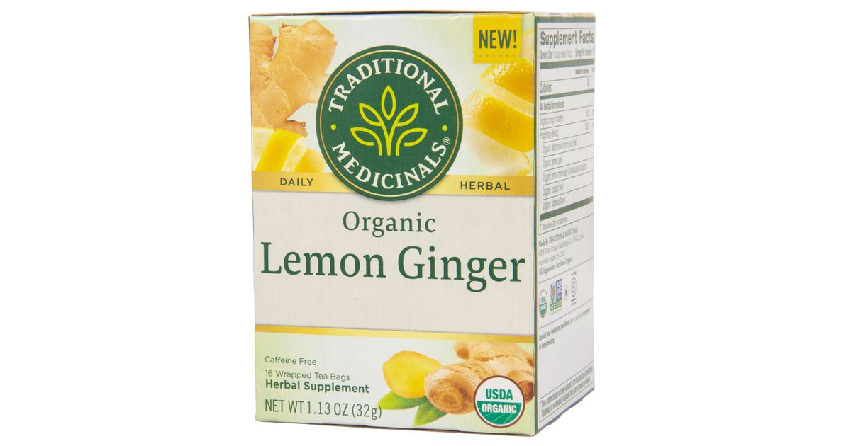 Traditional Medicinals Lemon Ginger Tea, Organic Azure Standard