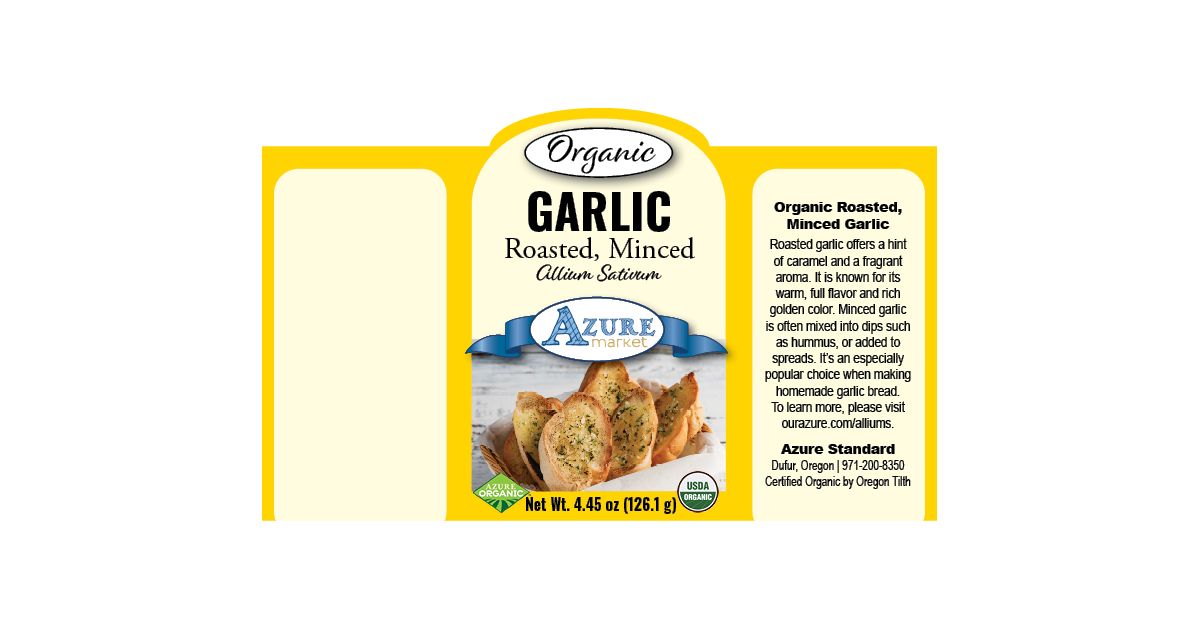 Azure Market Organics Garlic Roasted, Minced, Organic - Azure Standard