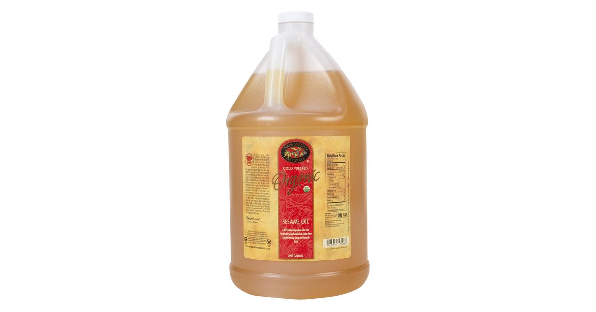 64 Oz / Half Gallon Organic Unrefined Cold Pressed Sesame Oil - Pure & Natural (Dr. Adorable)