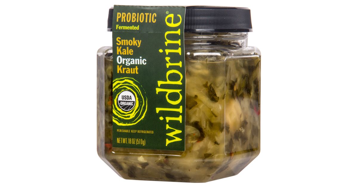 Wildbrine Sauerkraut, Raw, Probiotic, Smoky Kale, Organic Azure