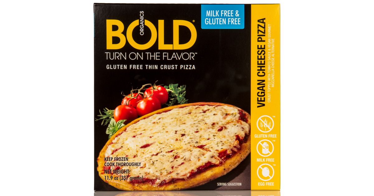 Bold Organics Pizza, Vegan Cheese, GF/DF, Frozen, Organic Azure