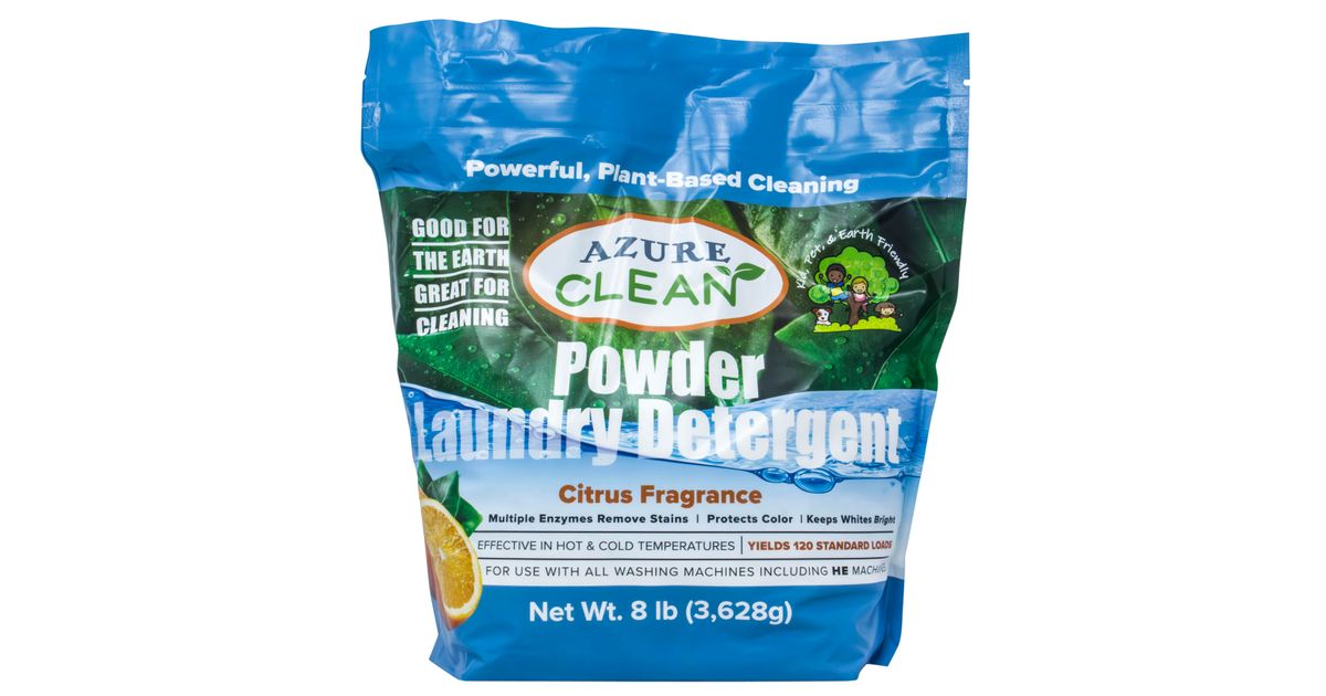 Azure Clean Powder Laundry Detergent (Hot & Cold), Citrus Azure Standard