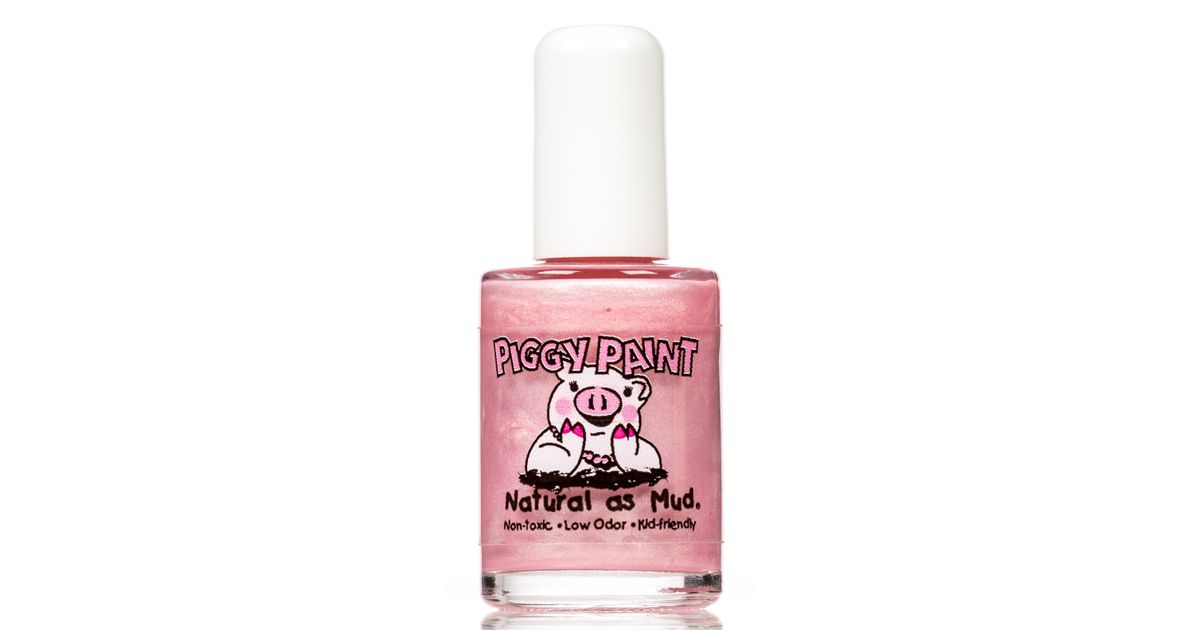 Piggy Paint Nail Polish, Sweetpea, Sparkly Light Pink Azure Standard