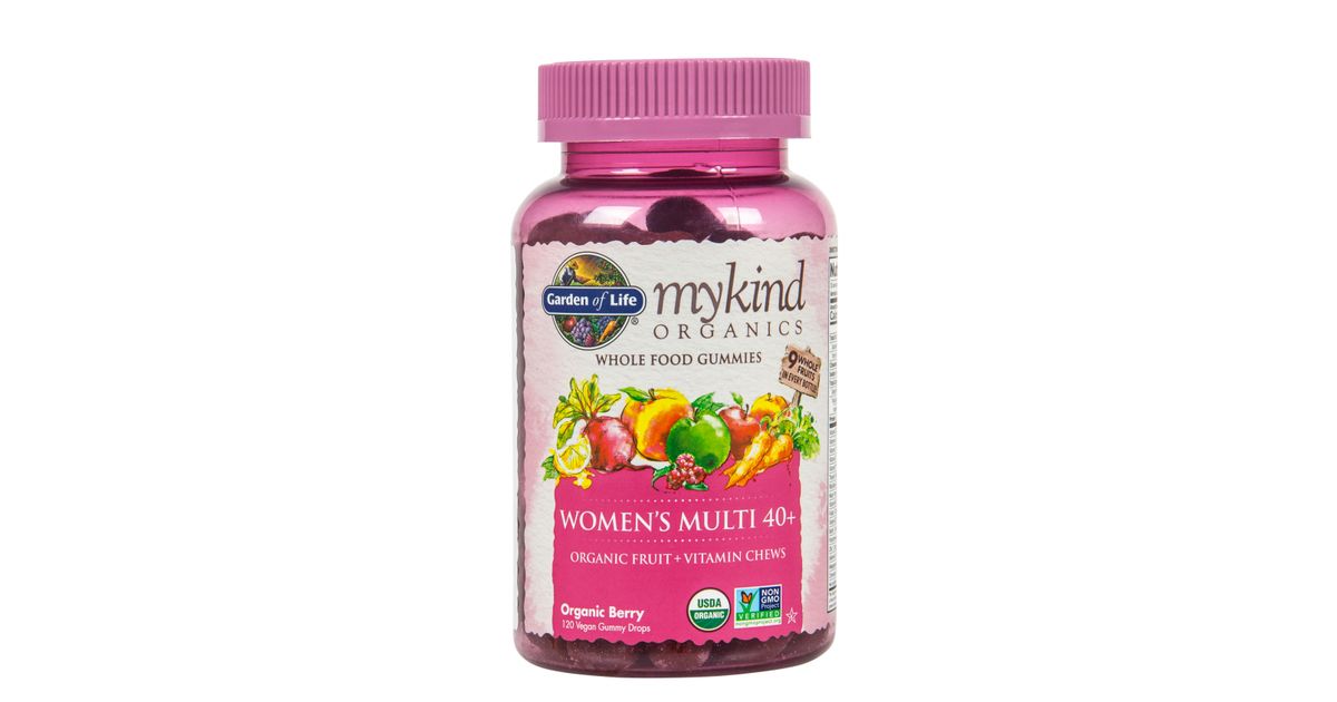 Garden of Life Mykind Women's Gummy Multivitamin 40+, Berry, Organic