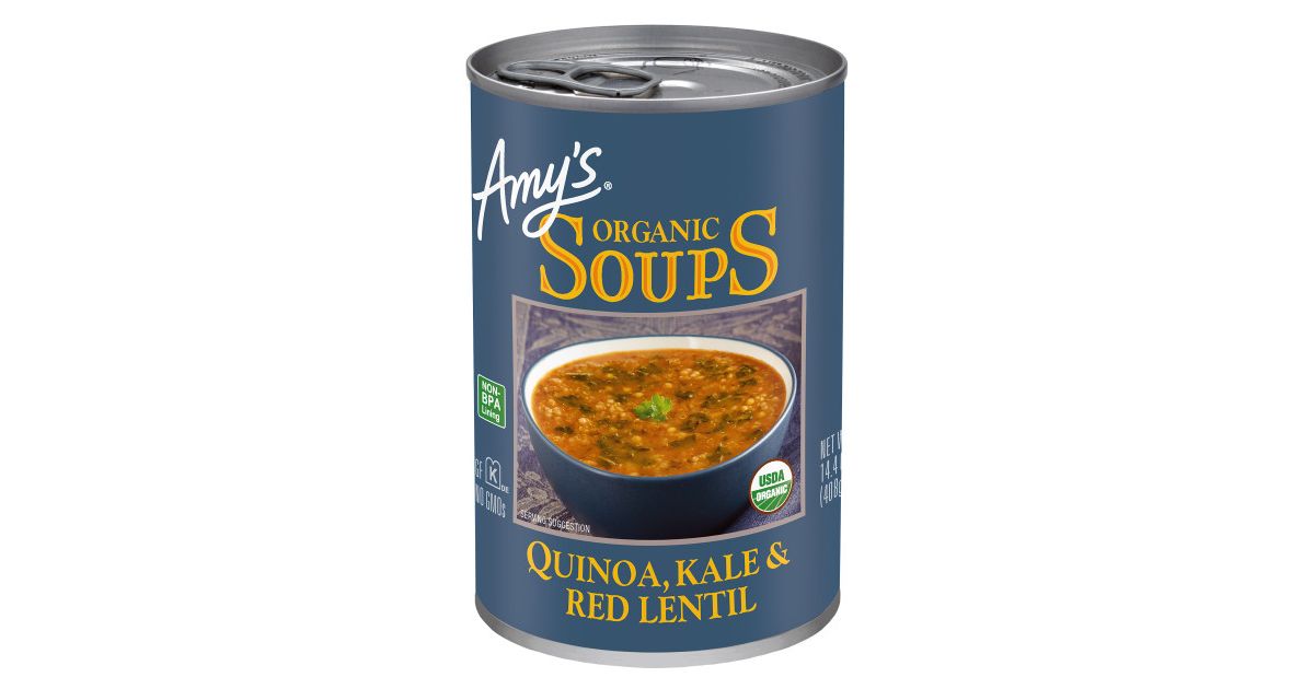Amy's Quinoa, Kale and Red Lentil Soup, Organic Azure Standard