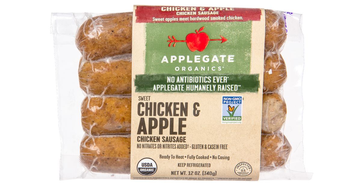 @@Applegate Farms Sausage, Chicken & Apple, Frozen, Organic - Azure
