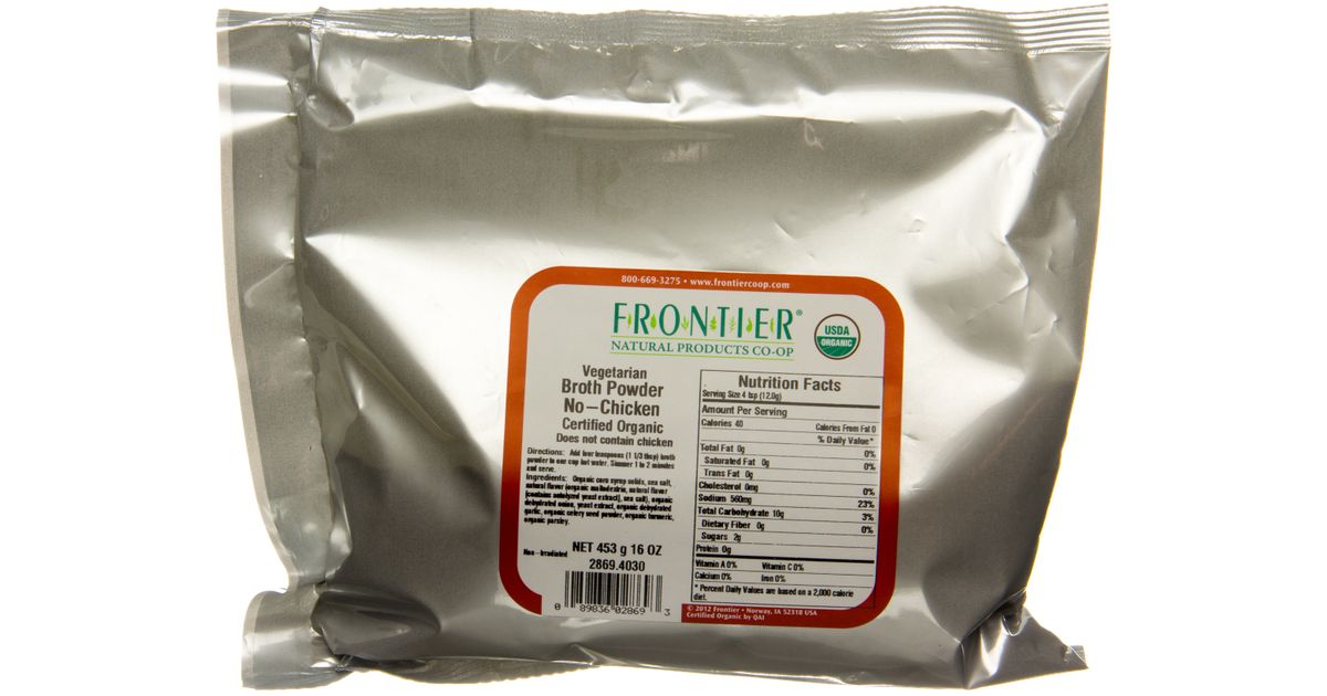 Frontier Chicken Flavored Broth, Vegan, Organic Azure Standard