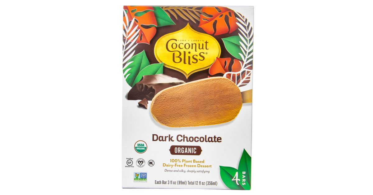 Coconut Bliss Coconut Ice Cream Bar, Dark Chocolate, Frozen, Organic