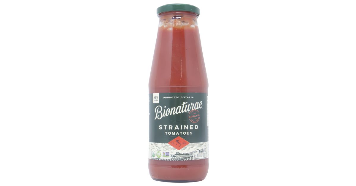 Bionaturae Tomatoes Strained, in Glass, Organic - Azure Standard