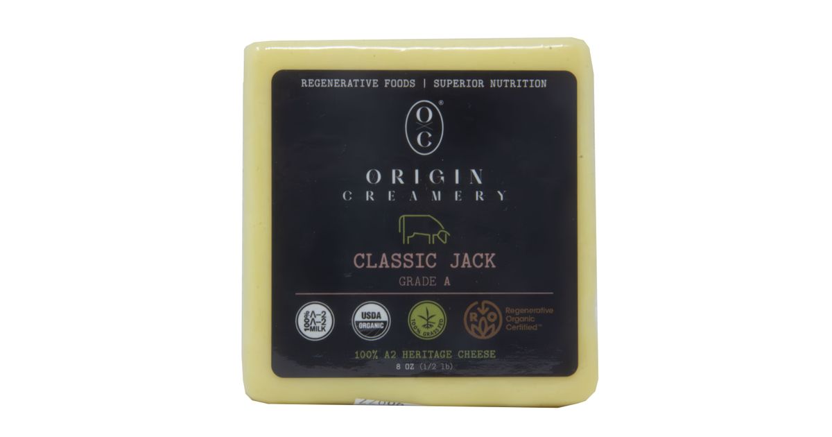 Origin Creamery A2 Classic Jack Cheese Block, Organic - Azure Standard