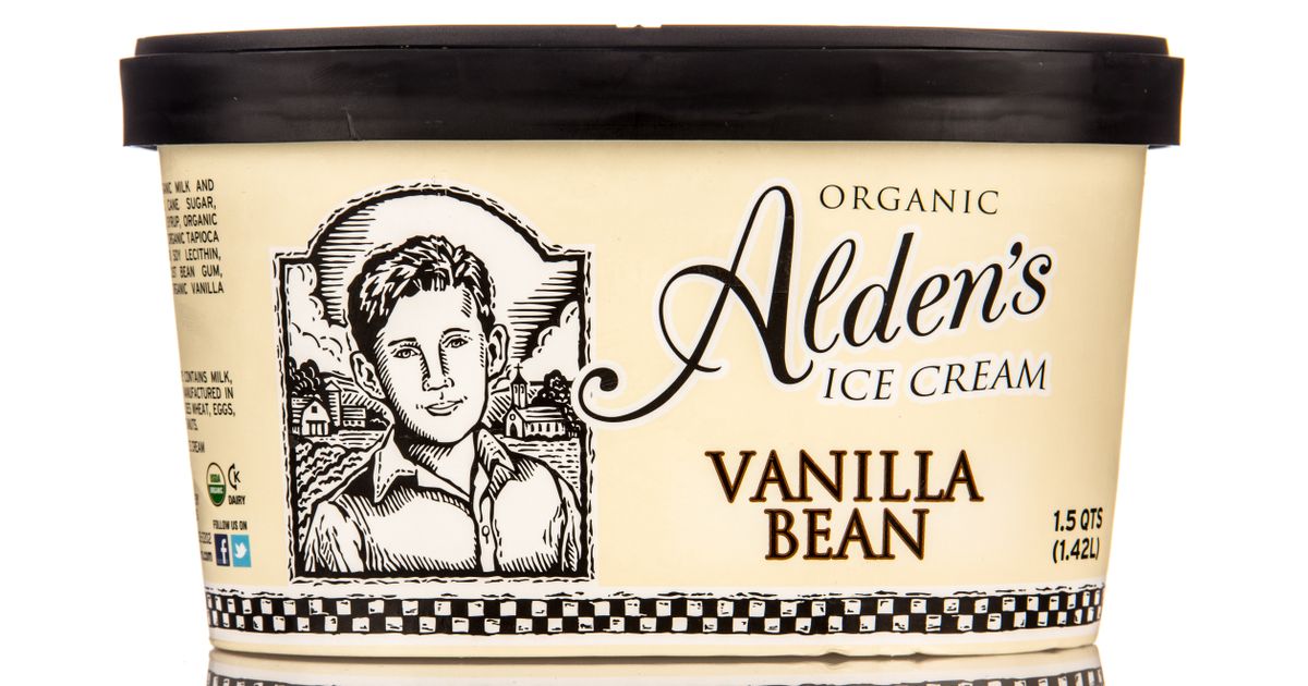 Alden's Vanilla Bean Ice Cream, Frozen, Organic Azure Standard