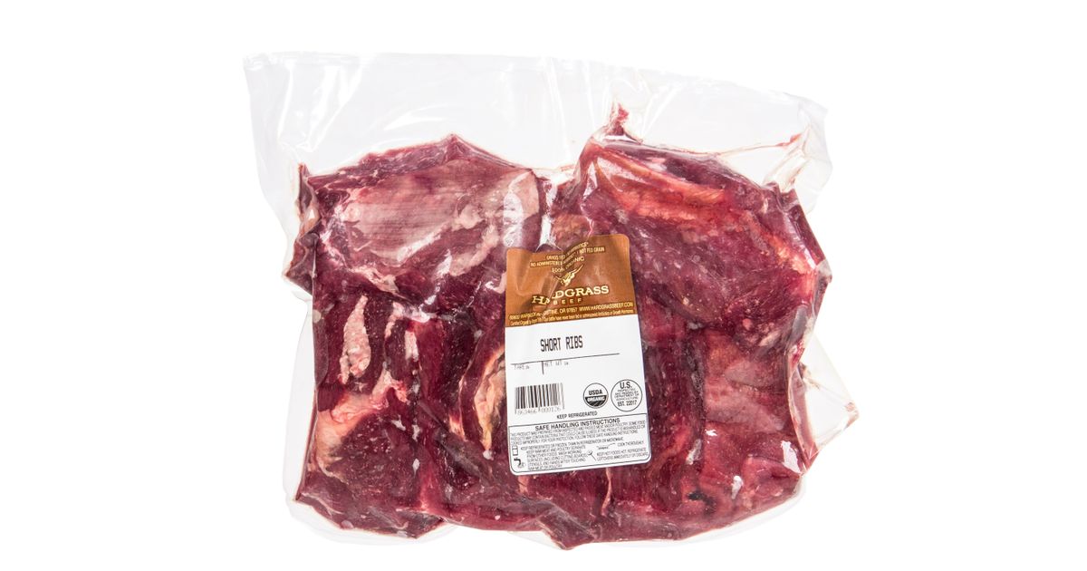 Hardgrass Beef Short Ribs, Frozen, Random Weight - Azure Standard
