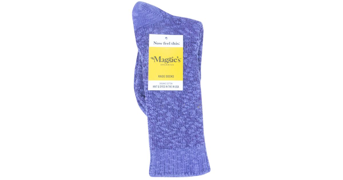 Maggie's Organics Cotton Ragg Socks, Purple, Adult 9-11, Organic ...