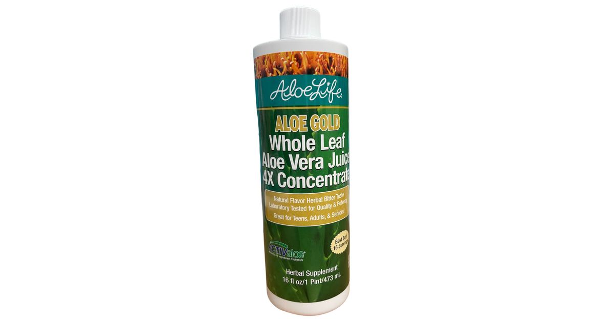 Aloe Life Aloe Gold, Whole Aloe Vera Leaf Juice, 4x Concentrate - Azure  Standard