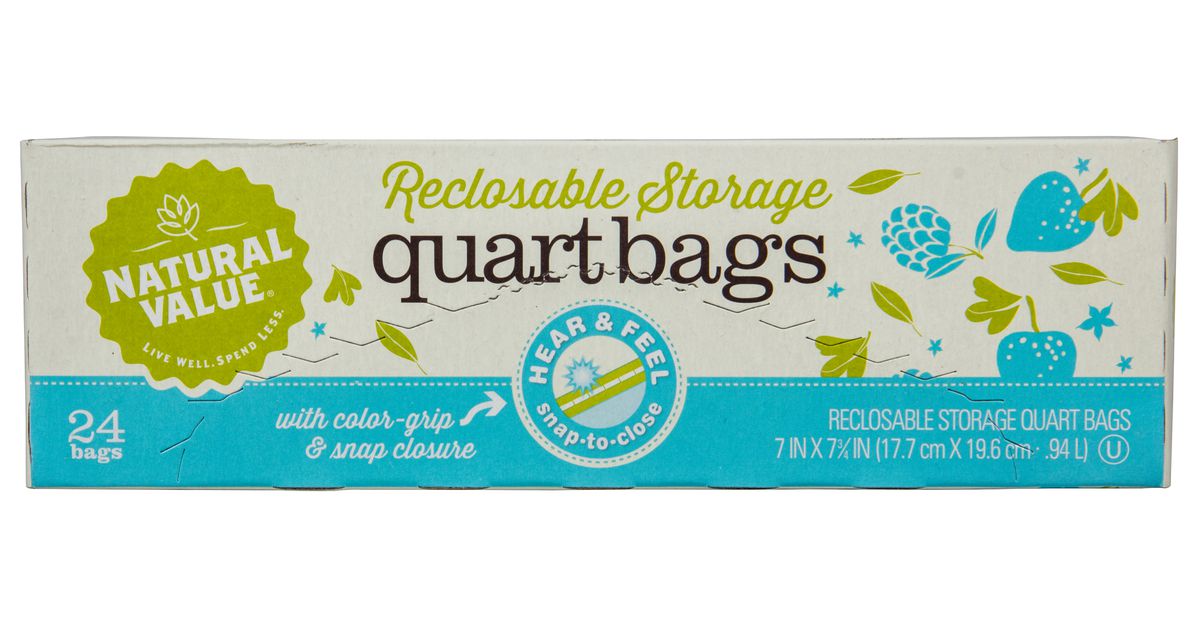 Buy Natural Value Quart Storage Bags - 25 ct., Health Foods Stores
