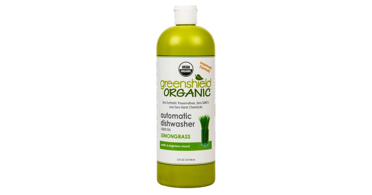 GreenShield Organic Automatic Dishwasher Detergent, Lemongrass Scent