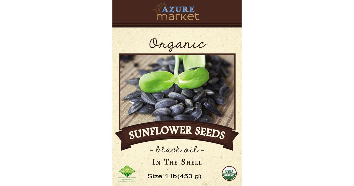 Azure Market Organics Sunflower Seeds in the Shell, Black