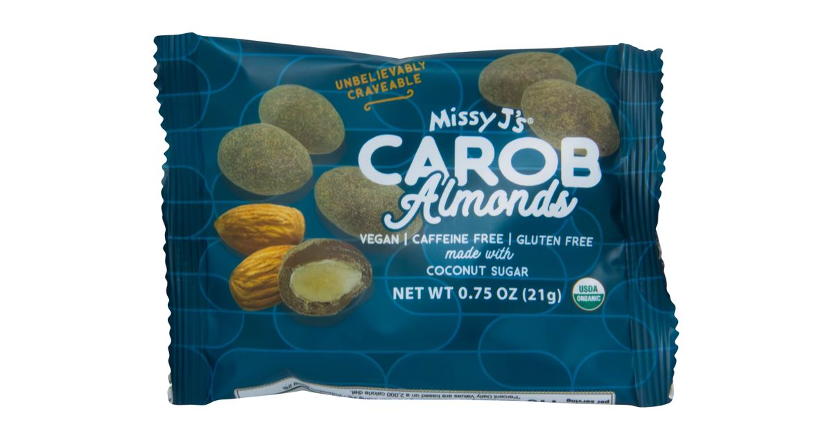 Missy J's Carob Covered Almonds, Organic Azure Standard