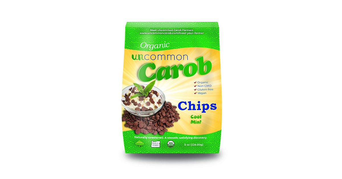 Carob Carob Chips, Baking Buttons, Cool Mint, Organic
