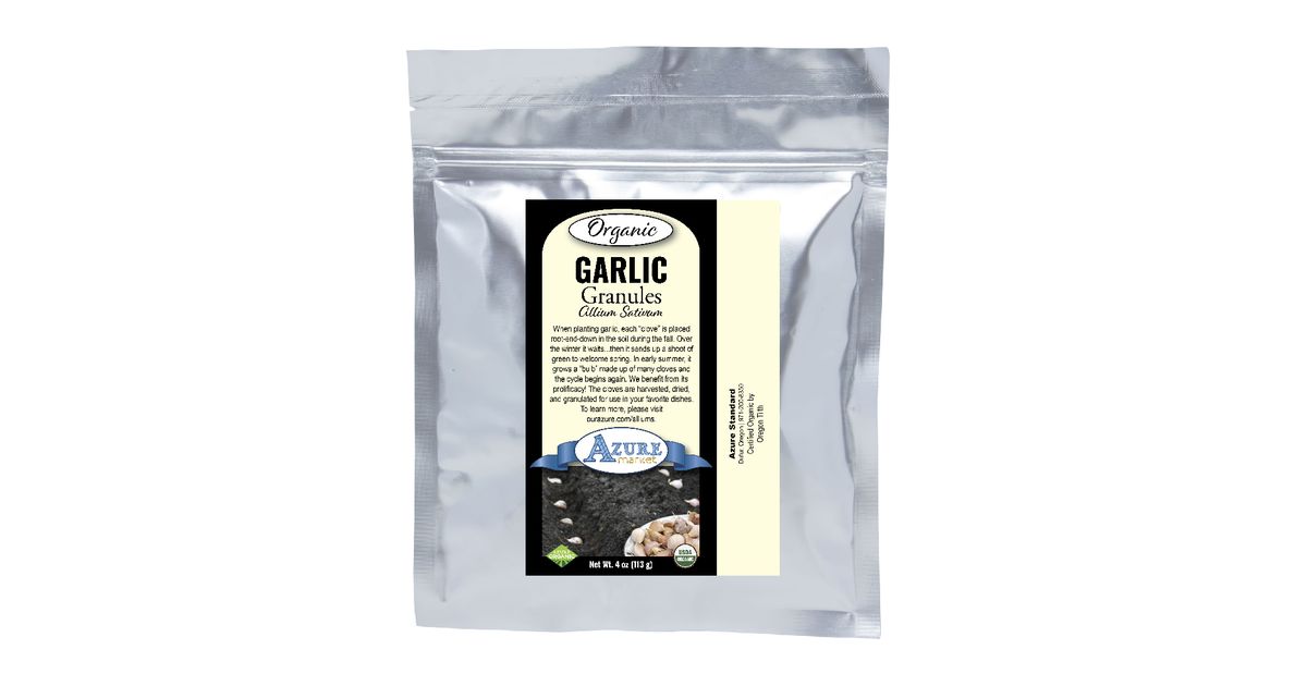 專用120g×3 150g×5 180g×4 Azure Market Organics Garlic Granules, Organic - Azure Standard