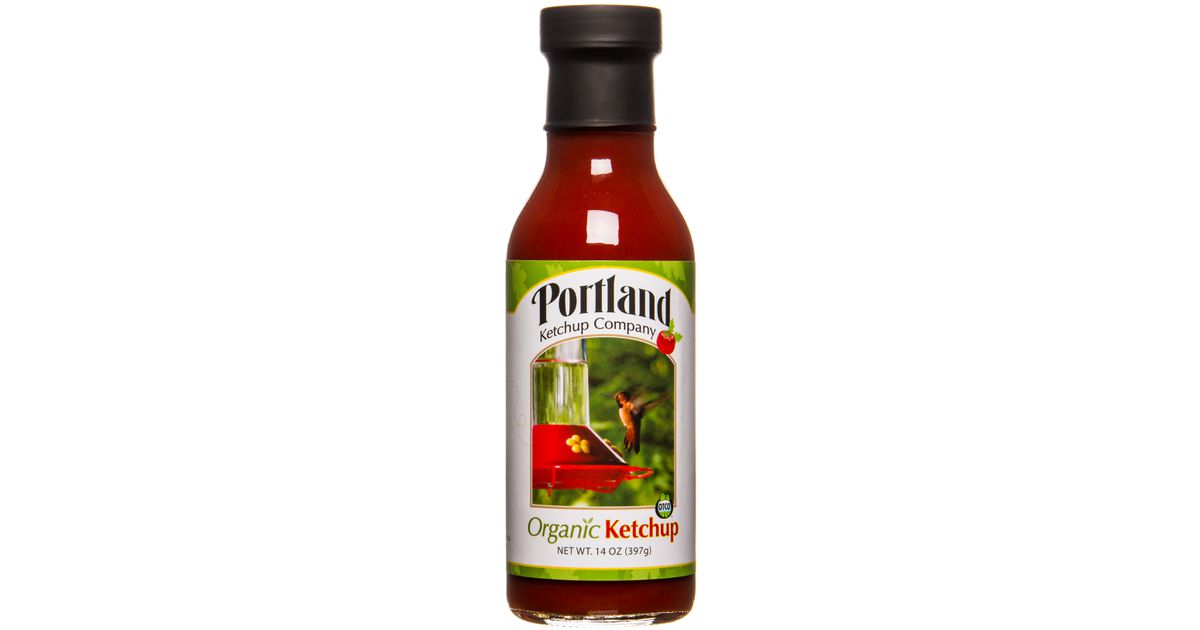 PORTLAND ORGANIC KETCHUP 14OZ GLASS BOTTLES : Grocery fast