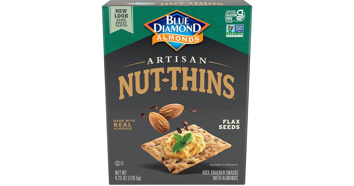 Blue Diamond Artisan Nut Thins Cracker, Flax Seed Azure Standard