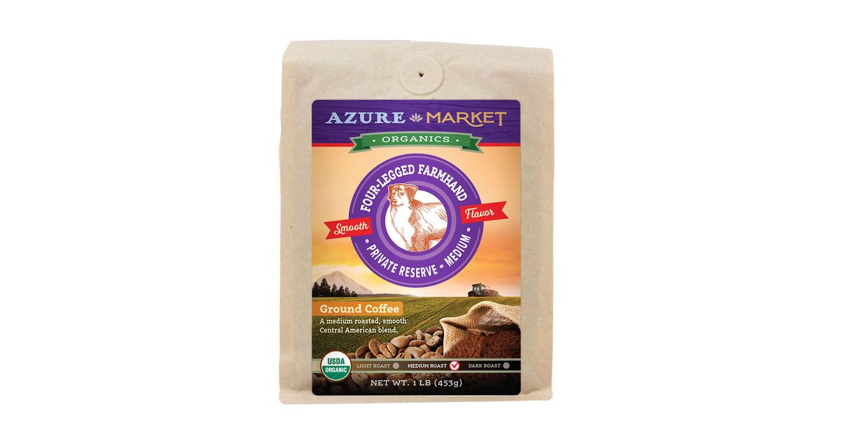 Azure Market Organics Coffee Ground, Private Reserve Medium Roast