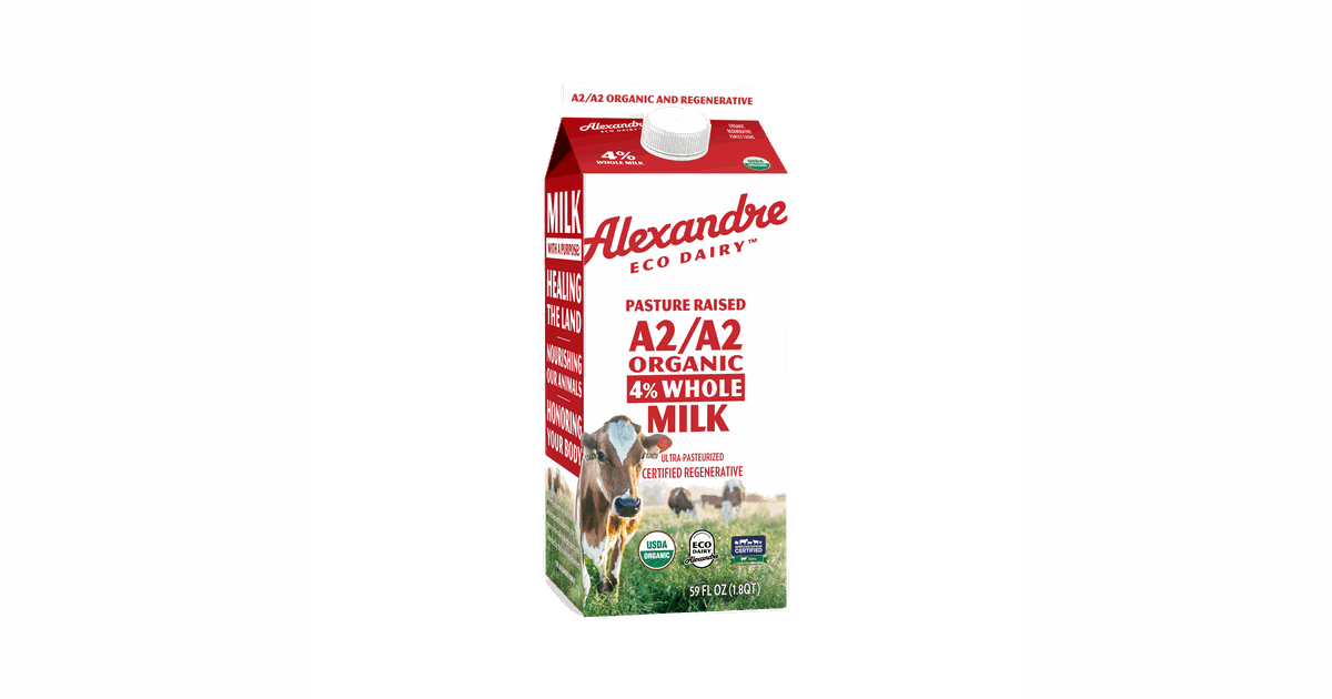Alexandre Family Farm Whole Milk, A2, 4%, Organic - Azure Standard