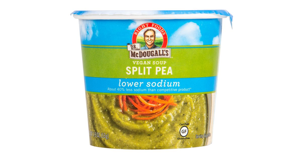 Dr. McDougall's Right Foods Soup Cups, Low Sodium, Split Pea, Gluten