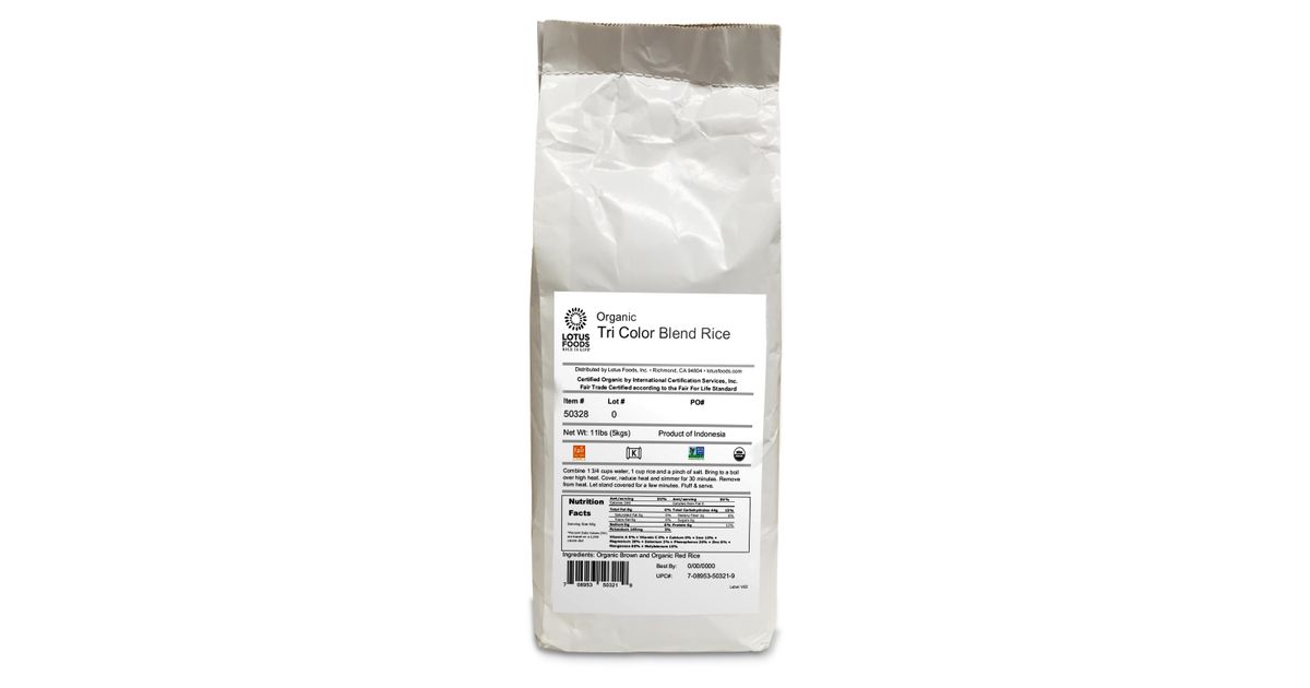 Lotus Foods Rice, Tri Color Blend, Organic - Azure Standard