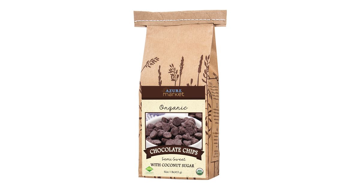 Azure Market Organics Chocolate Chips, Semi Sweet, Coconut Sugar