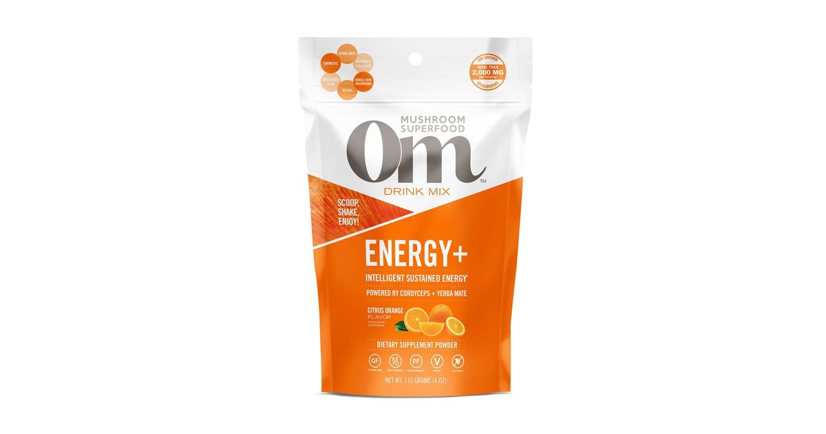 OM Mushroom Superfood Energy Plus, Citrus Orange, Mushroom Superfood