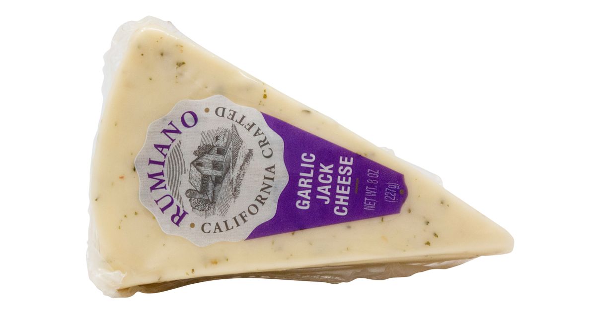 Rumiano Natural Garlic Jack Cheese Wedge Azure Standard