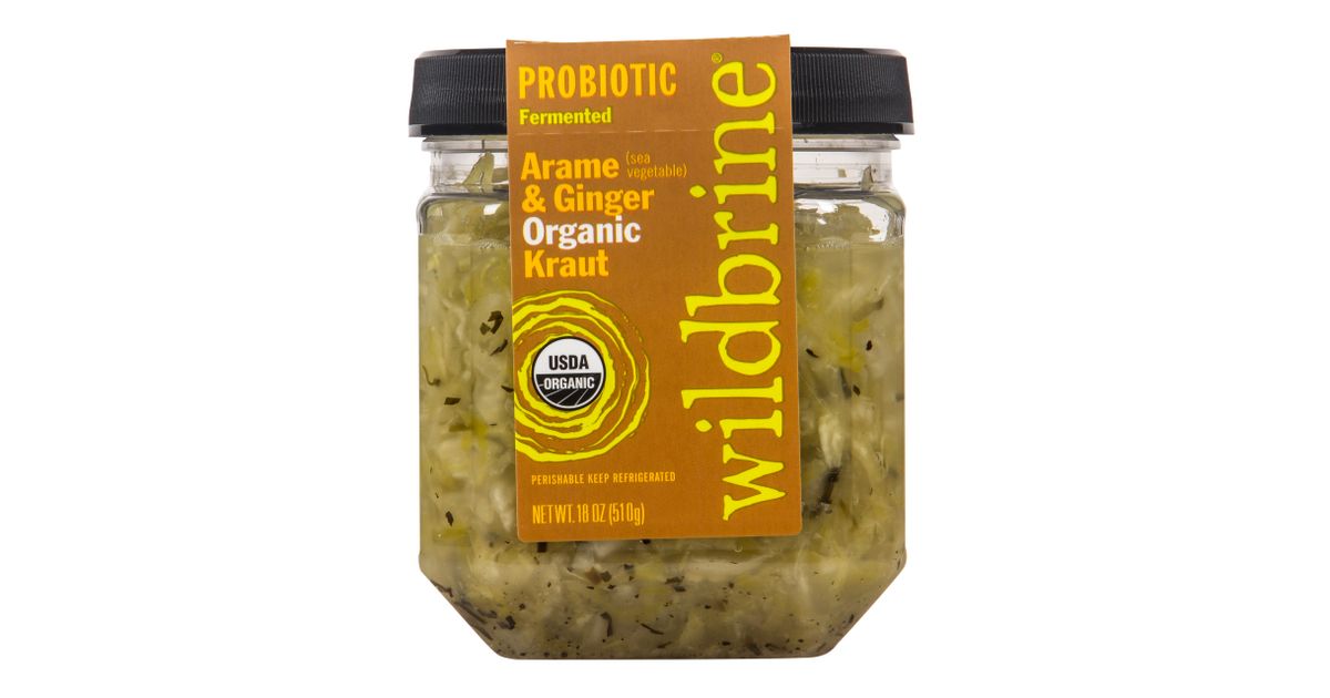 Wildbrine Sauerkraut, Raw, Fermented, Arame & Ginger, Organic Azure