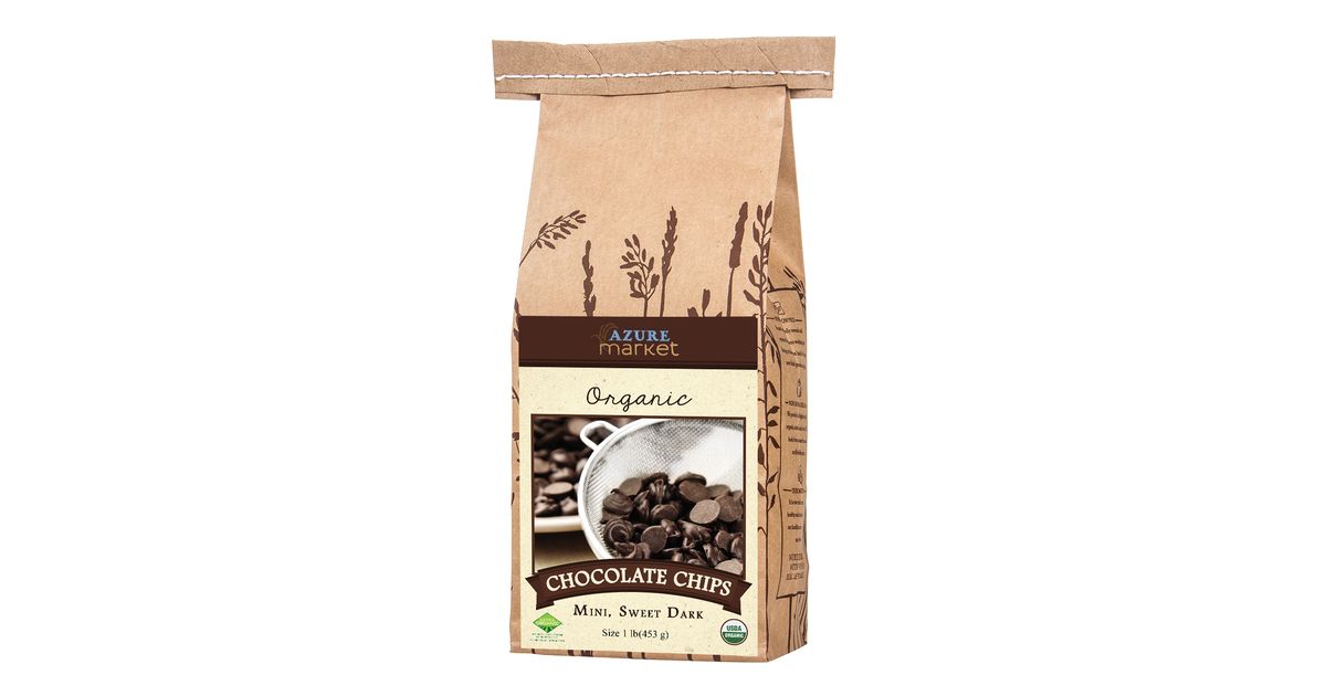 Azure Market Organics Chocolate Chips, Mini, Sweet Dark, Organic