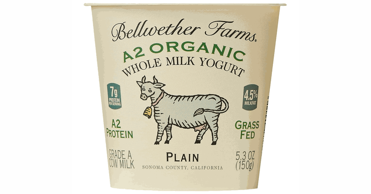 Bellwether Farms Yogurt, Whole Milk, Plain, A2 Organic - Azure